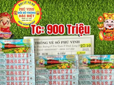 Xổ số miền Nam: 3 người ở Vĩnh Long trúng 30 tờ vé số Cà Mau